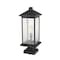 Z-Lite Portland 1 Light Outdoor Pier Mounted Fixture, Oil Rubbed Bronze & Clear Beveled 531PHBXLS-SQPM-ORB - alternate 6